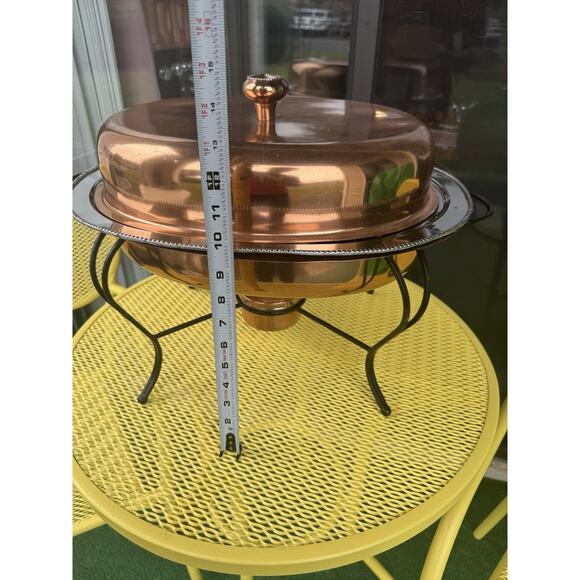 Copper Chafing Dish Serveware Thanksgiving Chafer Warming Tray - Picture 9 of 9